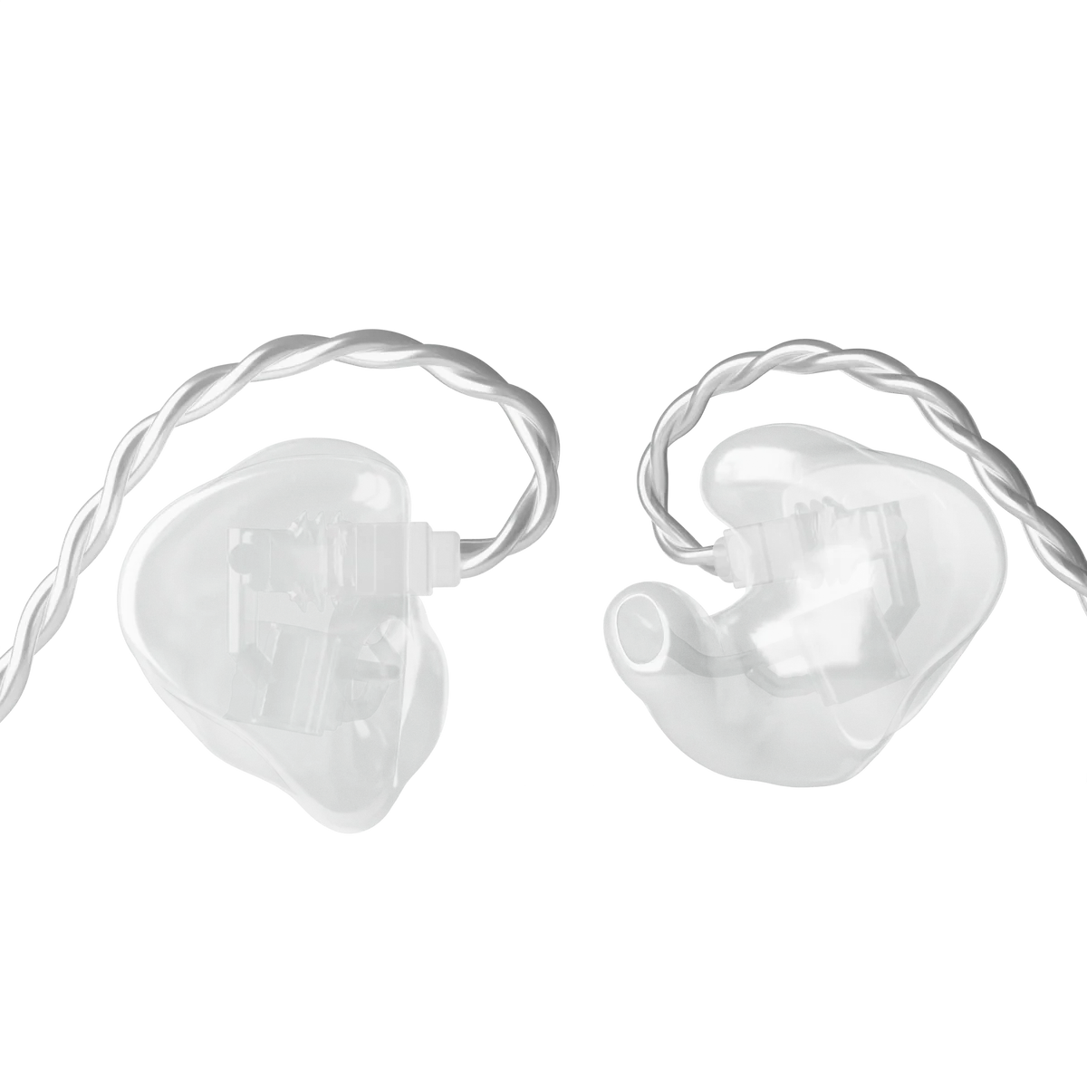 Evoke2 Classic formstøpte in-ear-monitorer i hvit utførelse med kabel