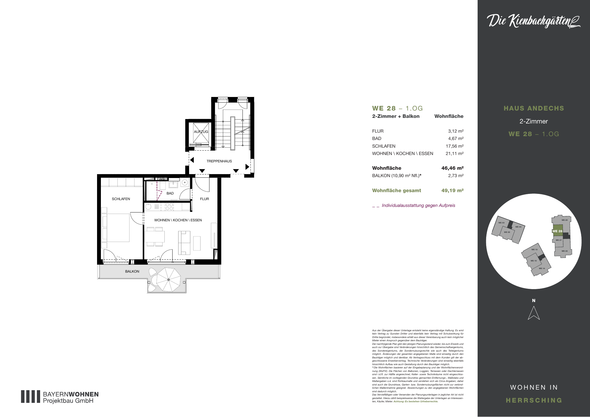 Grundriss der Wohnung