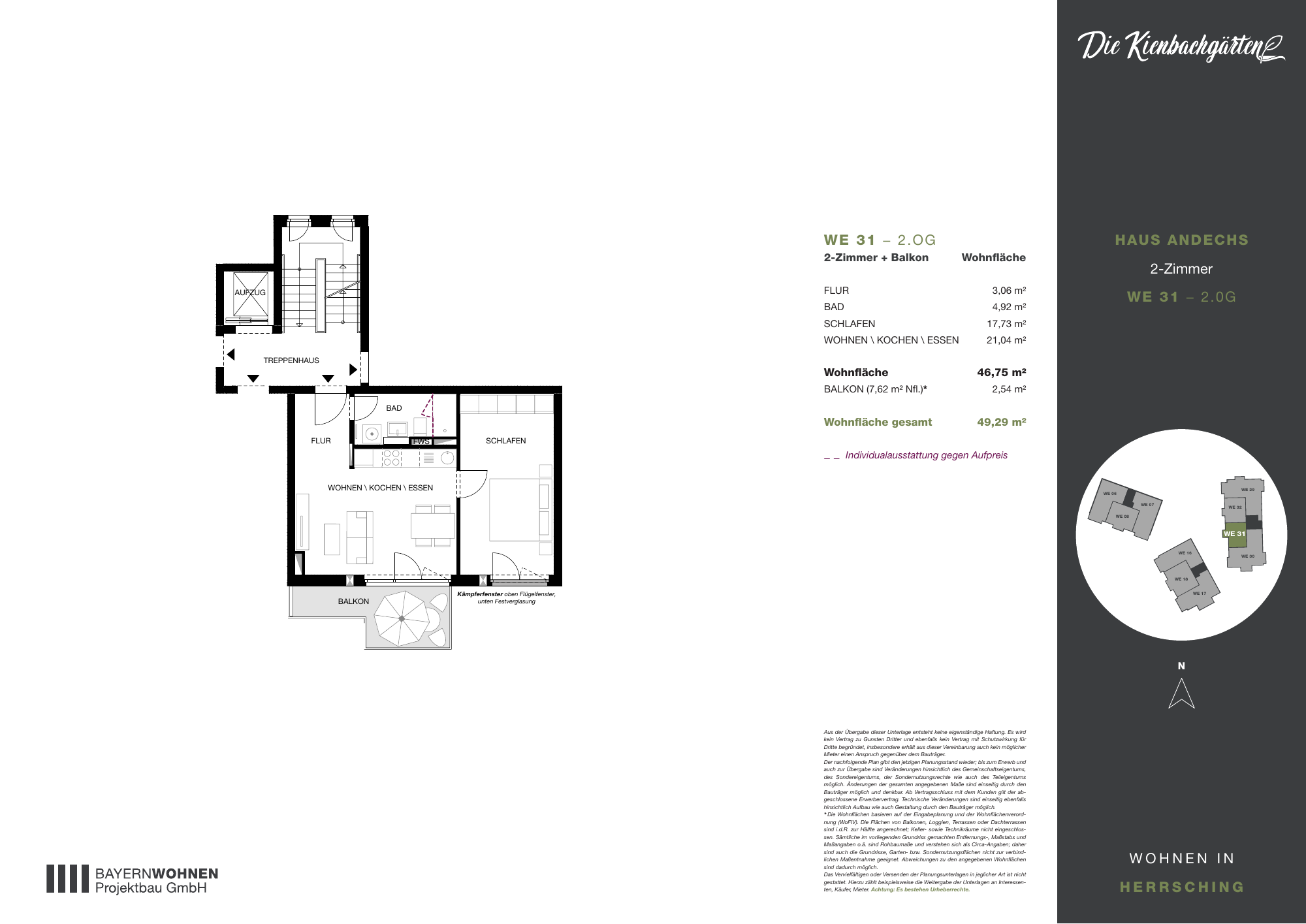 Grundriss der Wohnung
