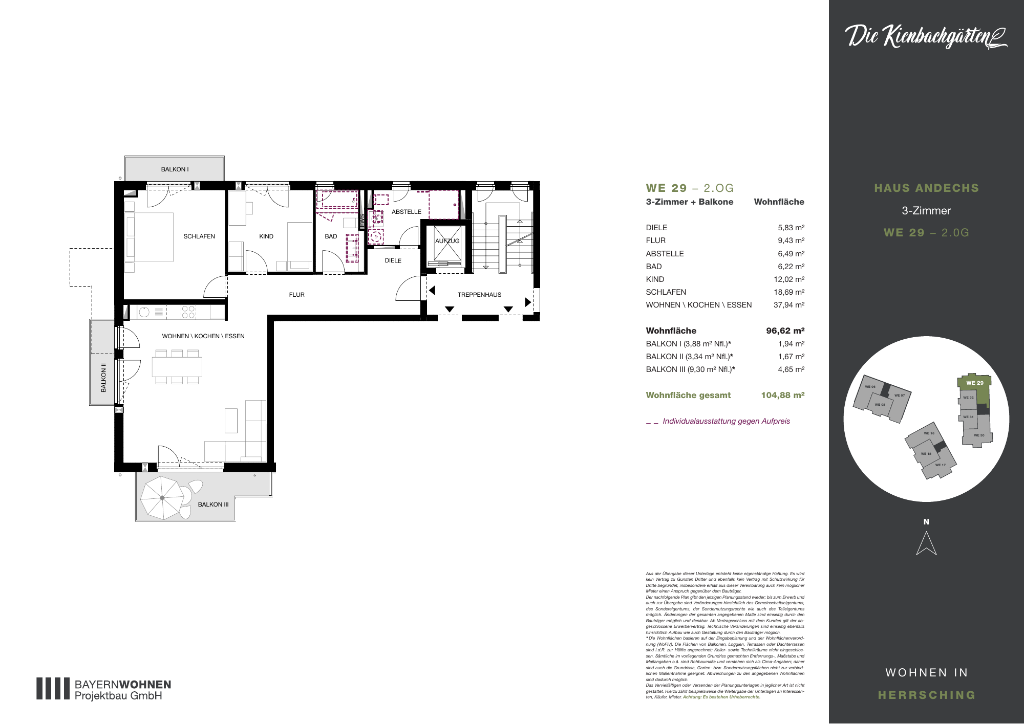 Grundriss der Wohnung