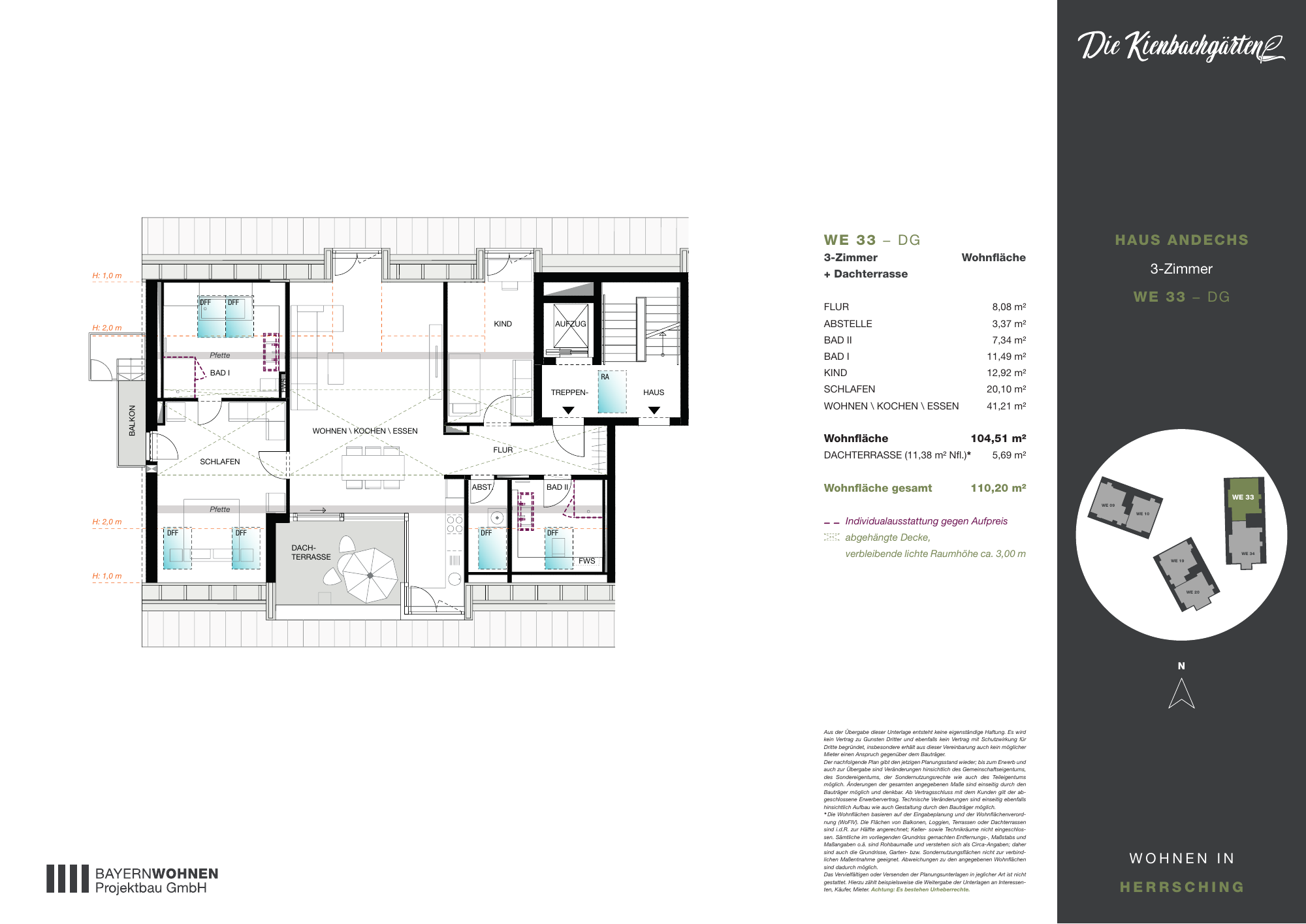 Grundriss der Wohnung