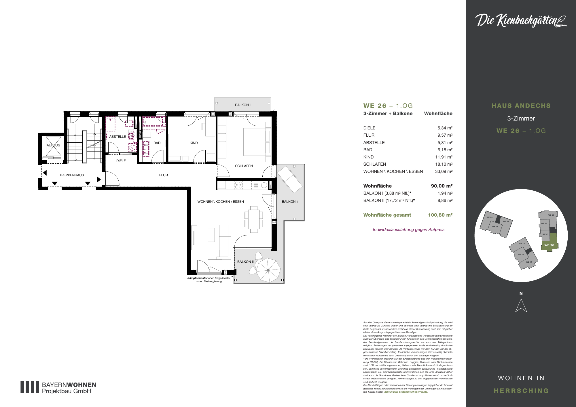 Grundriss der Wohnung