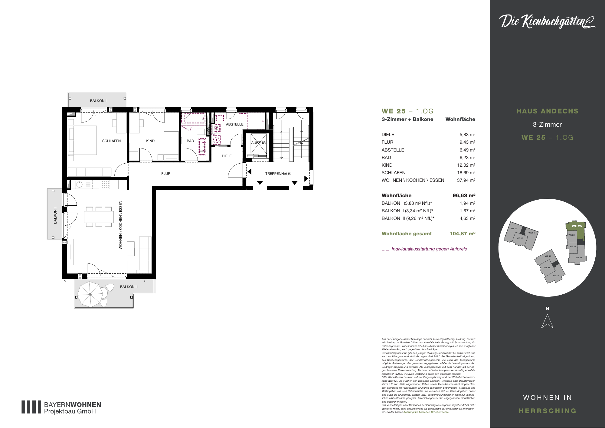 Grundriss der Wohnung