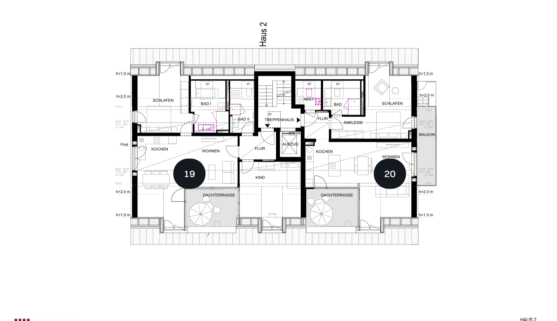 Lage der Wohnung im Etagenplan
