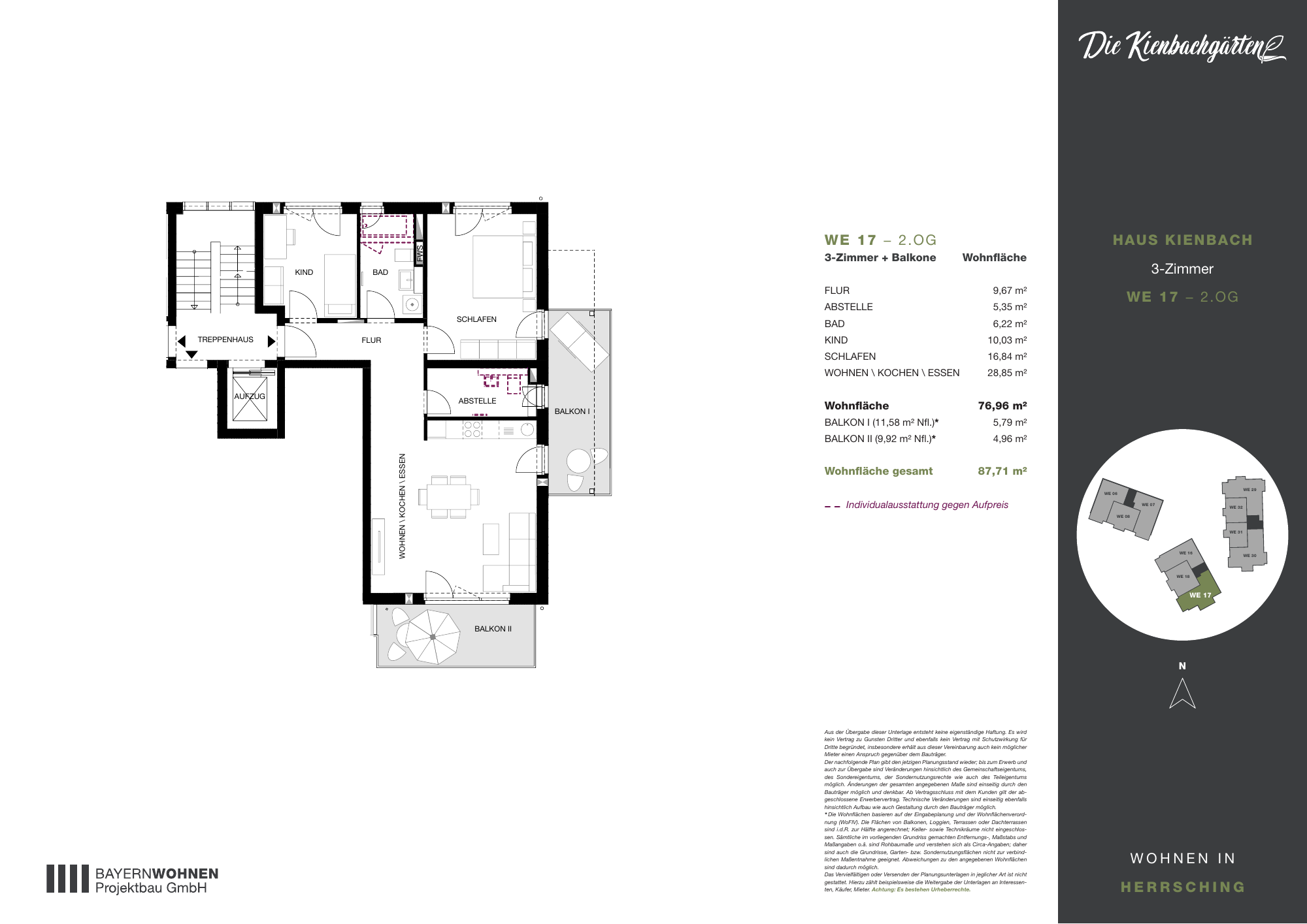 Grundriss der Wohnung