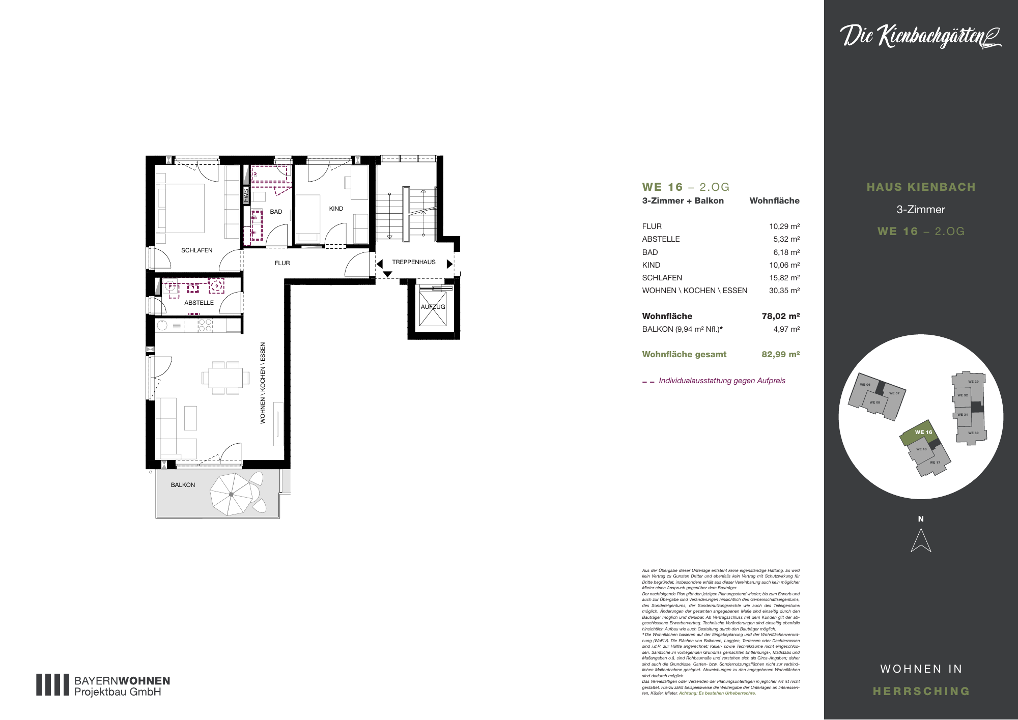 Grundriss der Wohnung