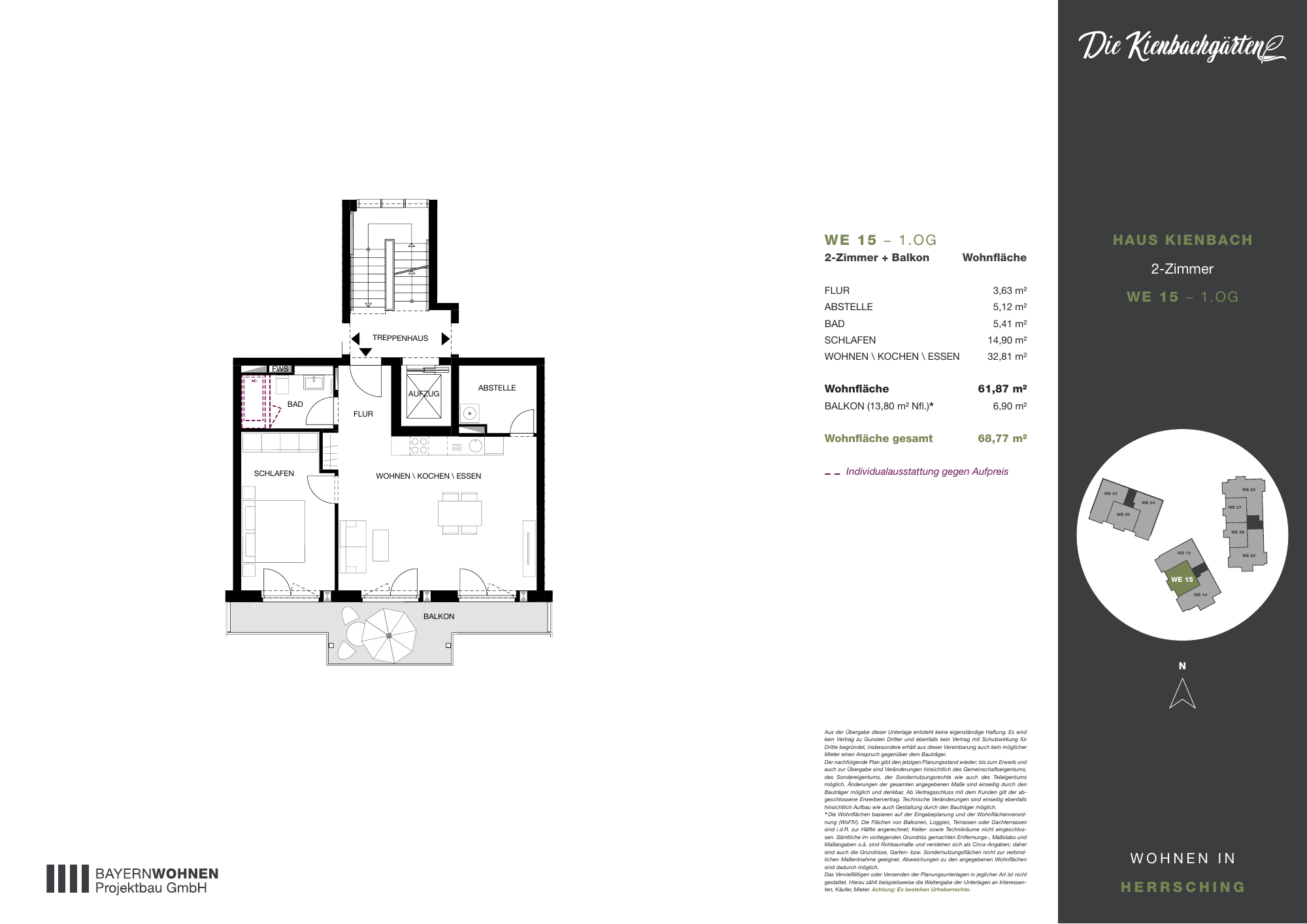 Grundriss der Wohnung