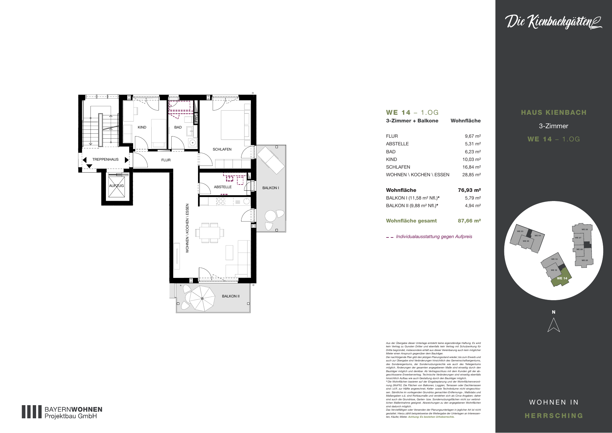 Grundriss der Wohnung