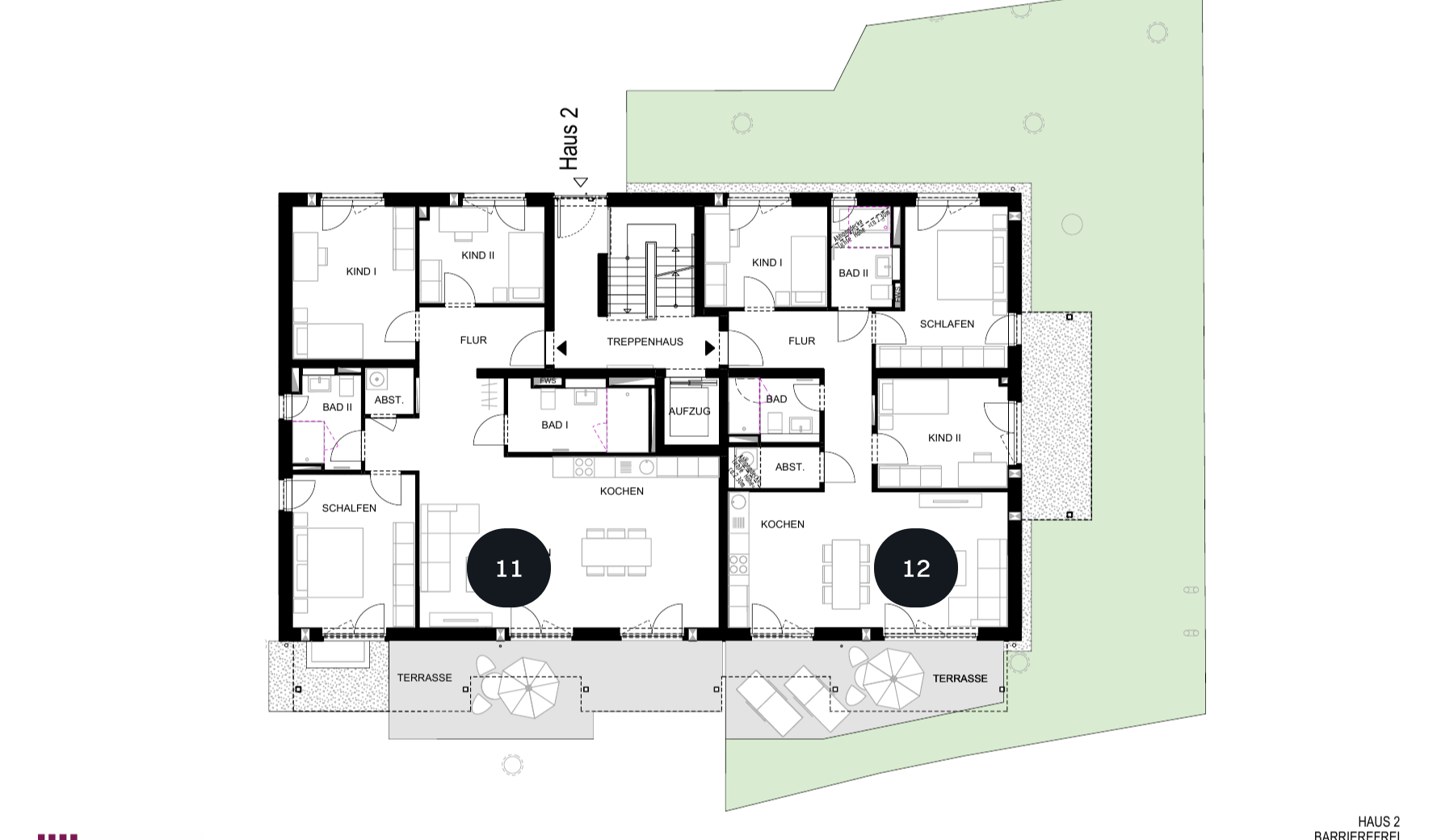 Lage der Wohnung im Etagenplan