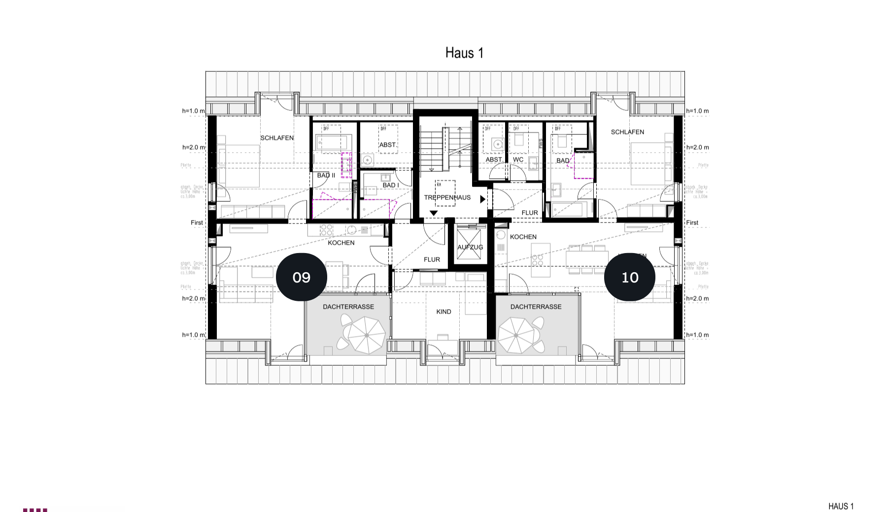 Lage der Wohnung im Etagenplan