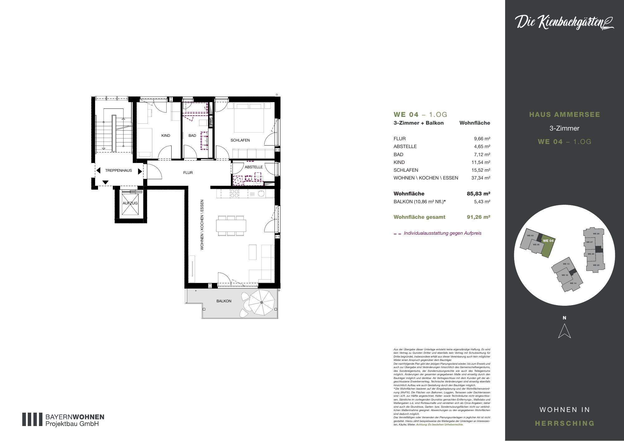 Grundriss der Wohnung