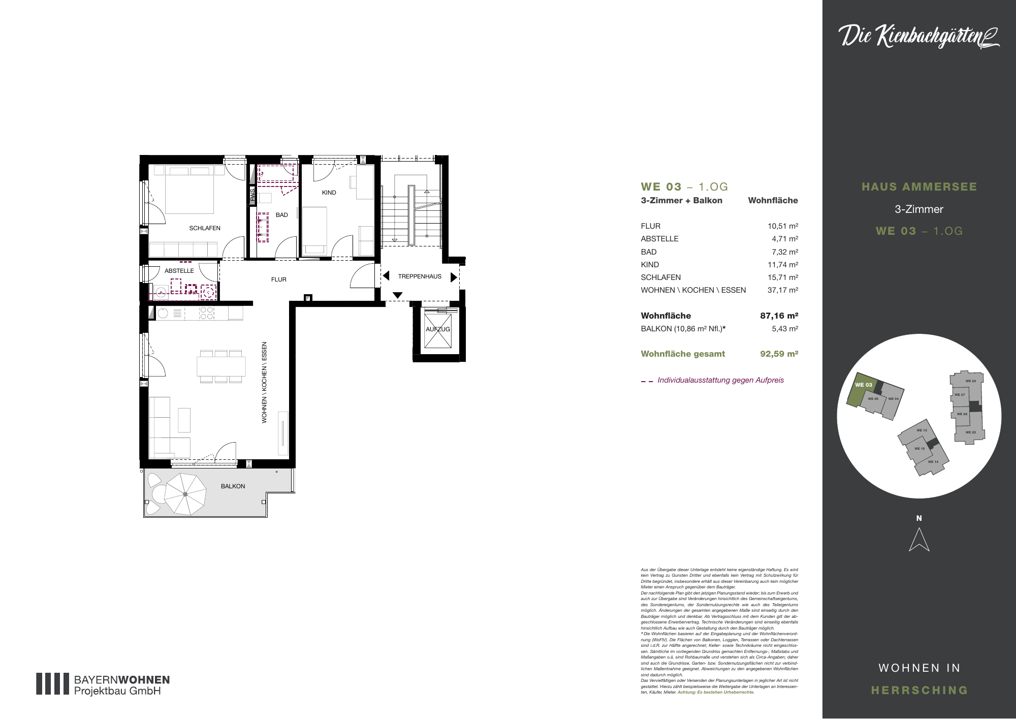 Grundriss der Wohnung