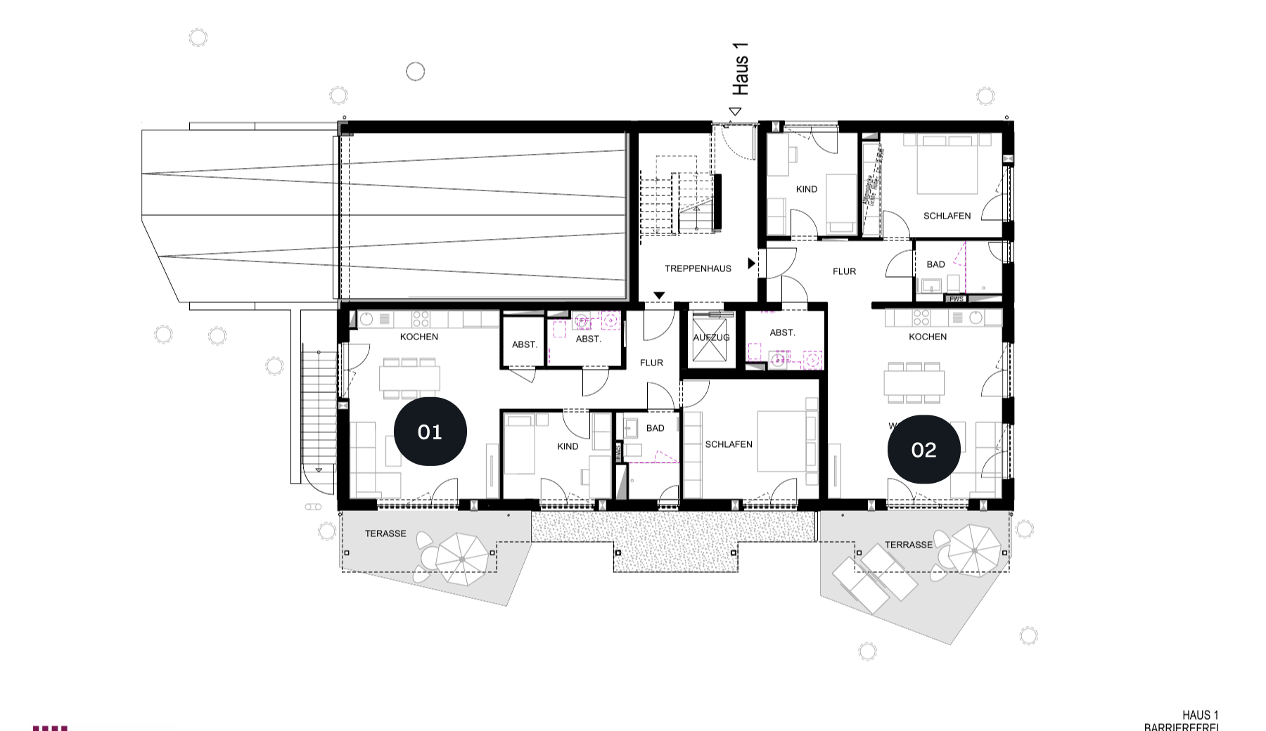 Lage der Wohnung im Etagenplan