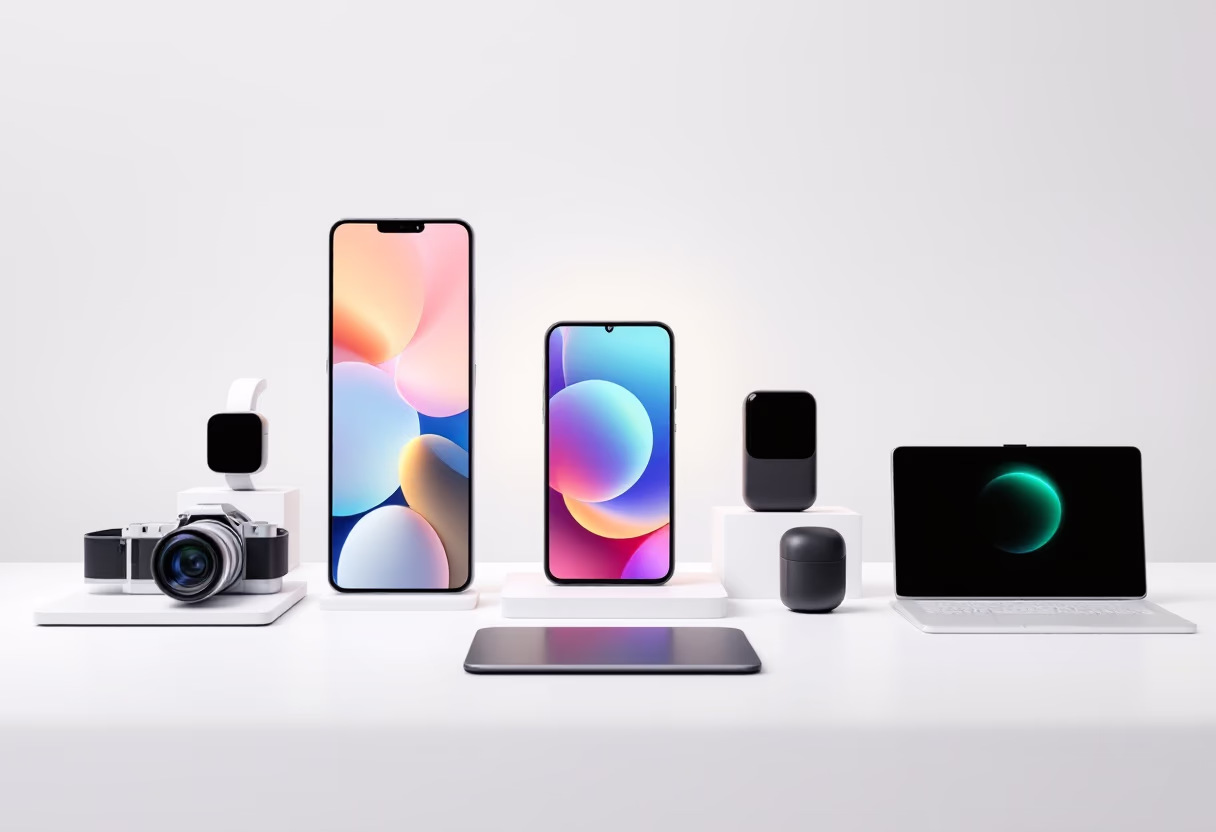 Electronics section in a retail store