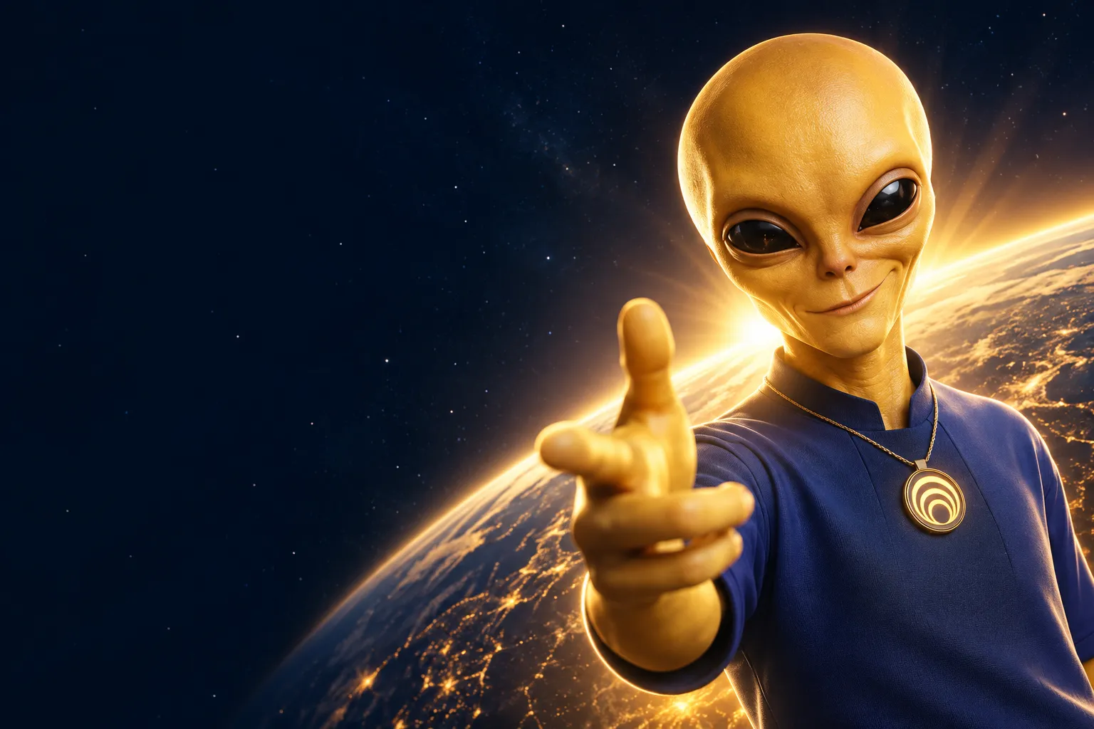 El alien dorado de Planet te invita a conocer una energía fuera de este planeta