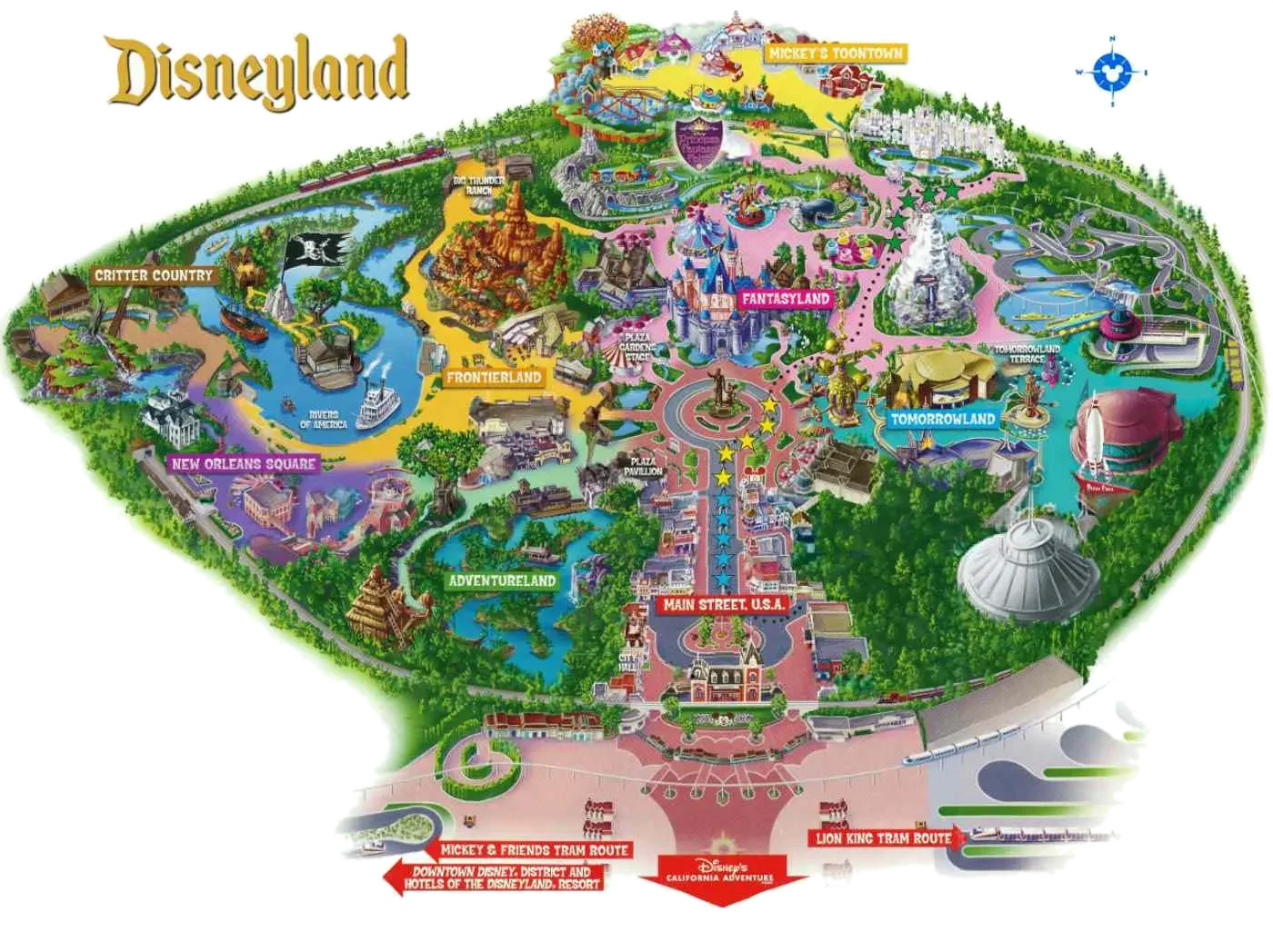 Disneyland park map