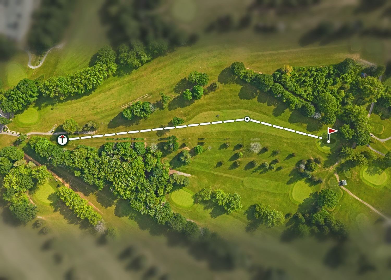 Aerial view of hole 1, Kilbride
