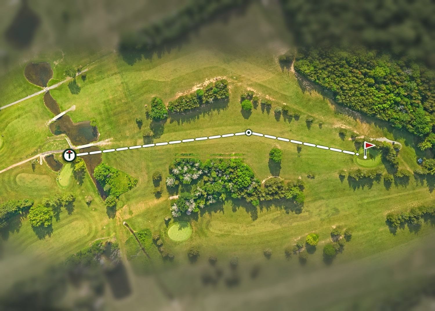 Aerial view of hole 3, The Brig