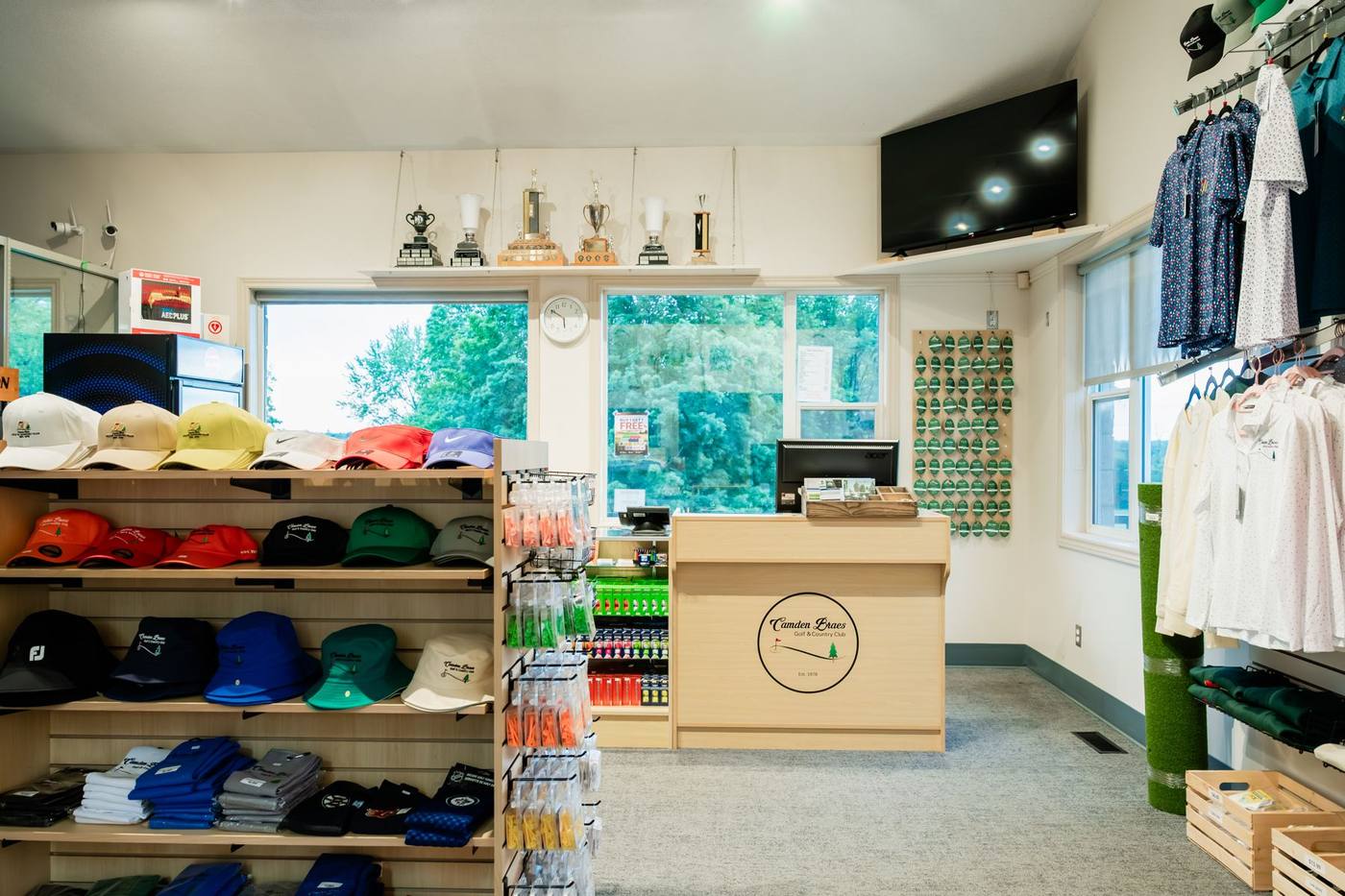 Newly renovated pro shop interior