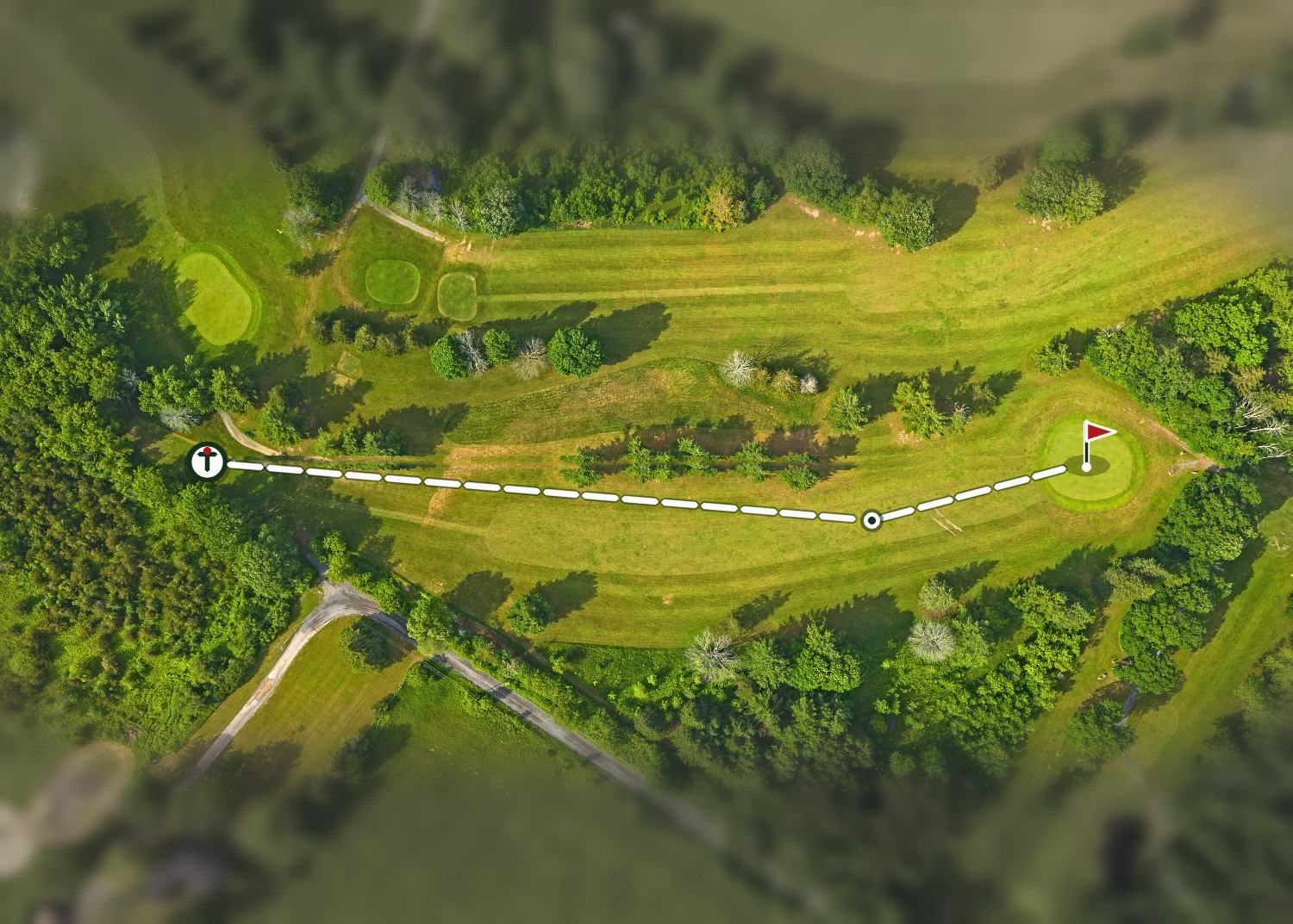 Aerial view of hole 7, Cathkin