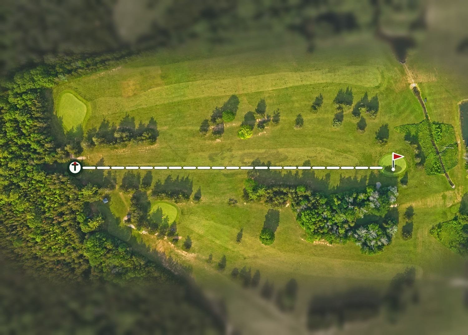 Aerial view of hole 15, Shieling
