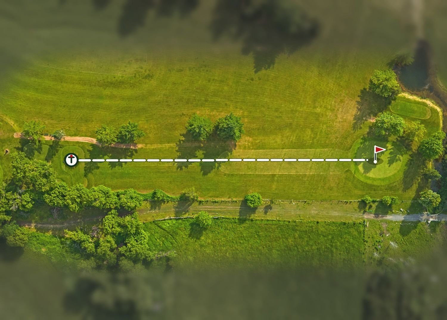 Aerial view of hole 11, Baw-Bee