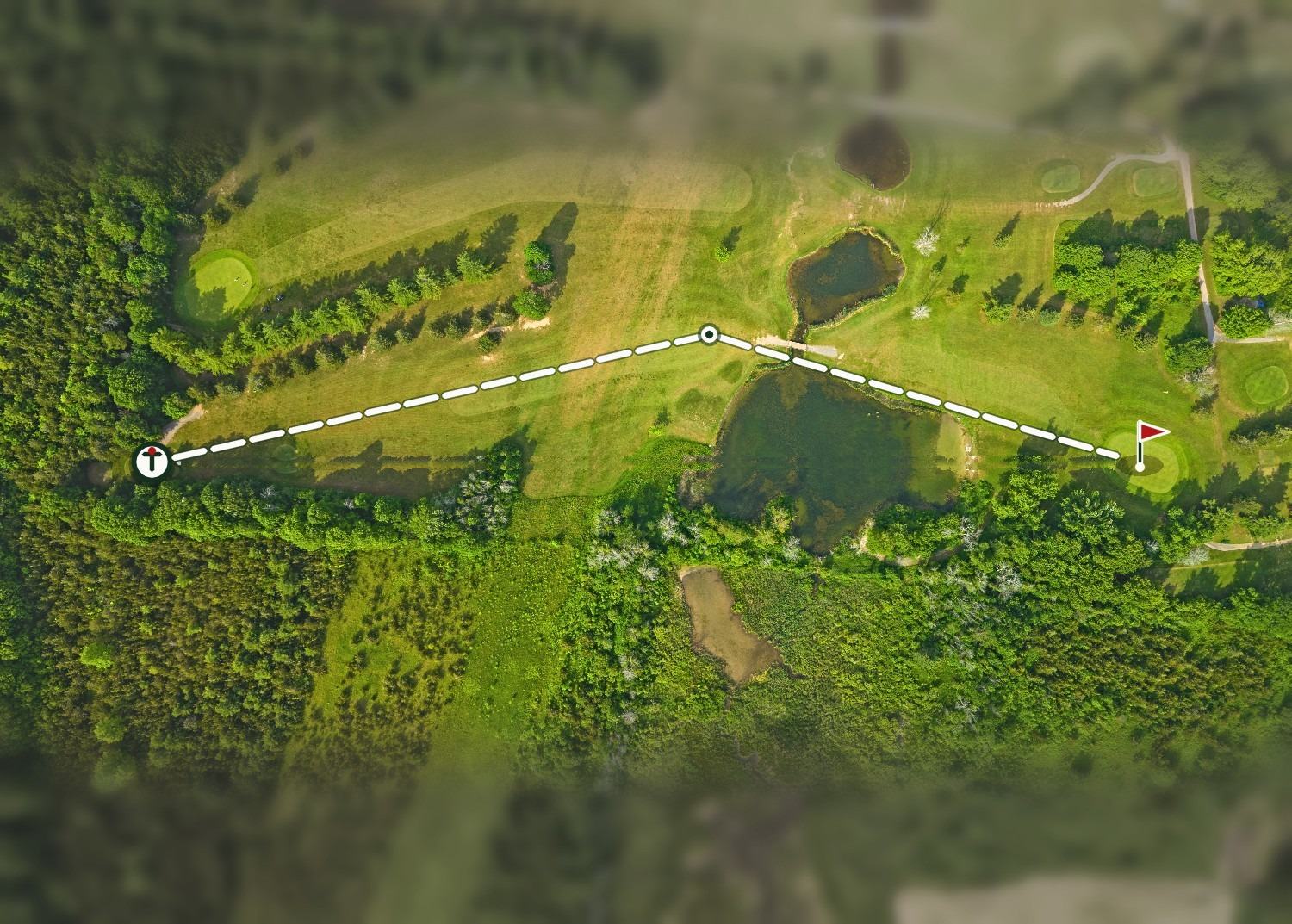 Aerial view of hole 6, The Loch