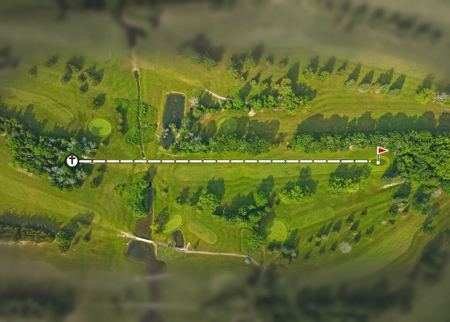 Aerial view of hole 16, Auld Brae