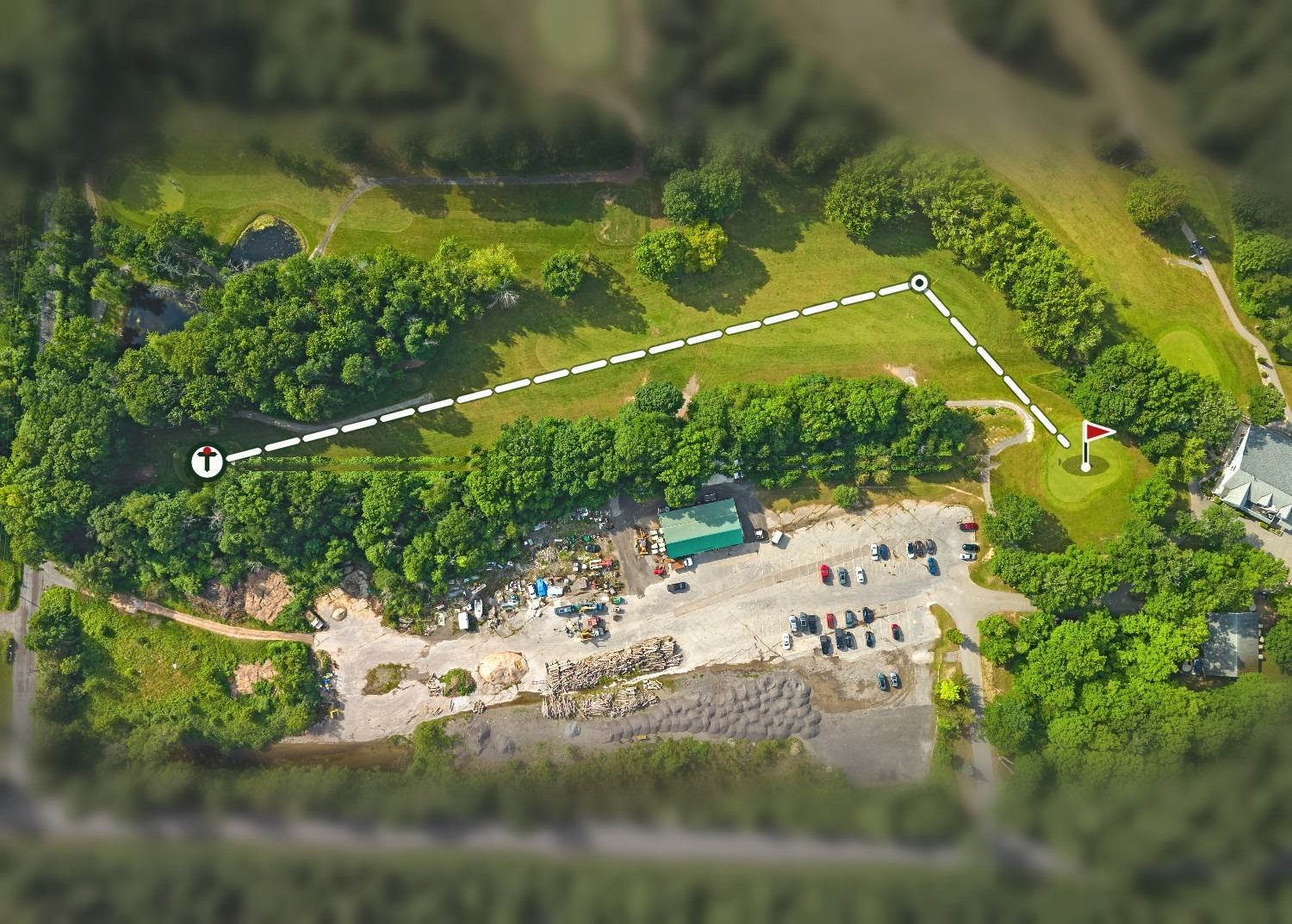 Aerial view of hole 9, Big Brae
