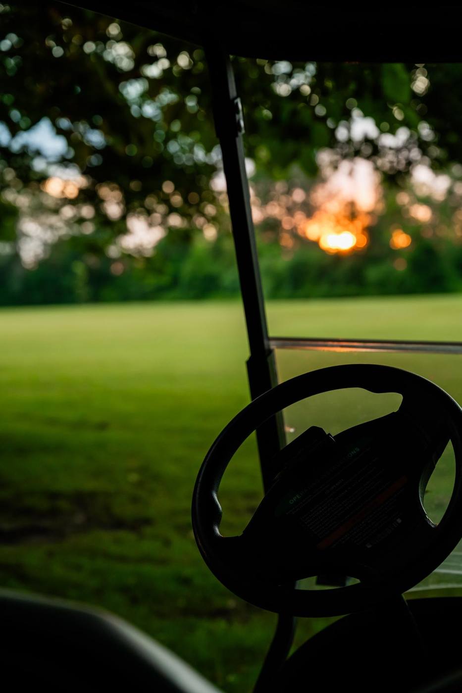 Sunset over the course