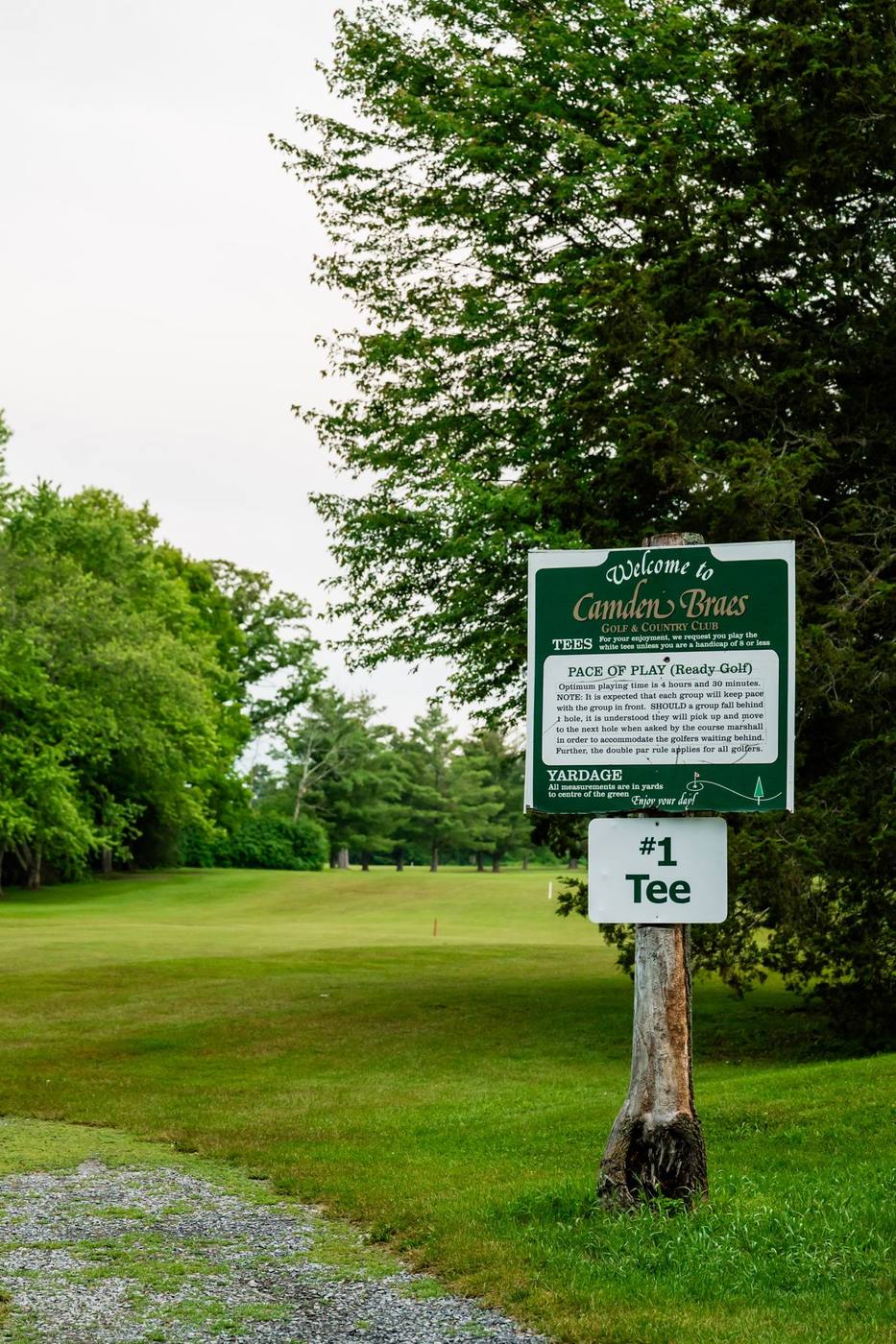 First tee sign