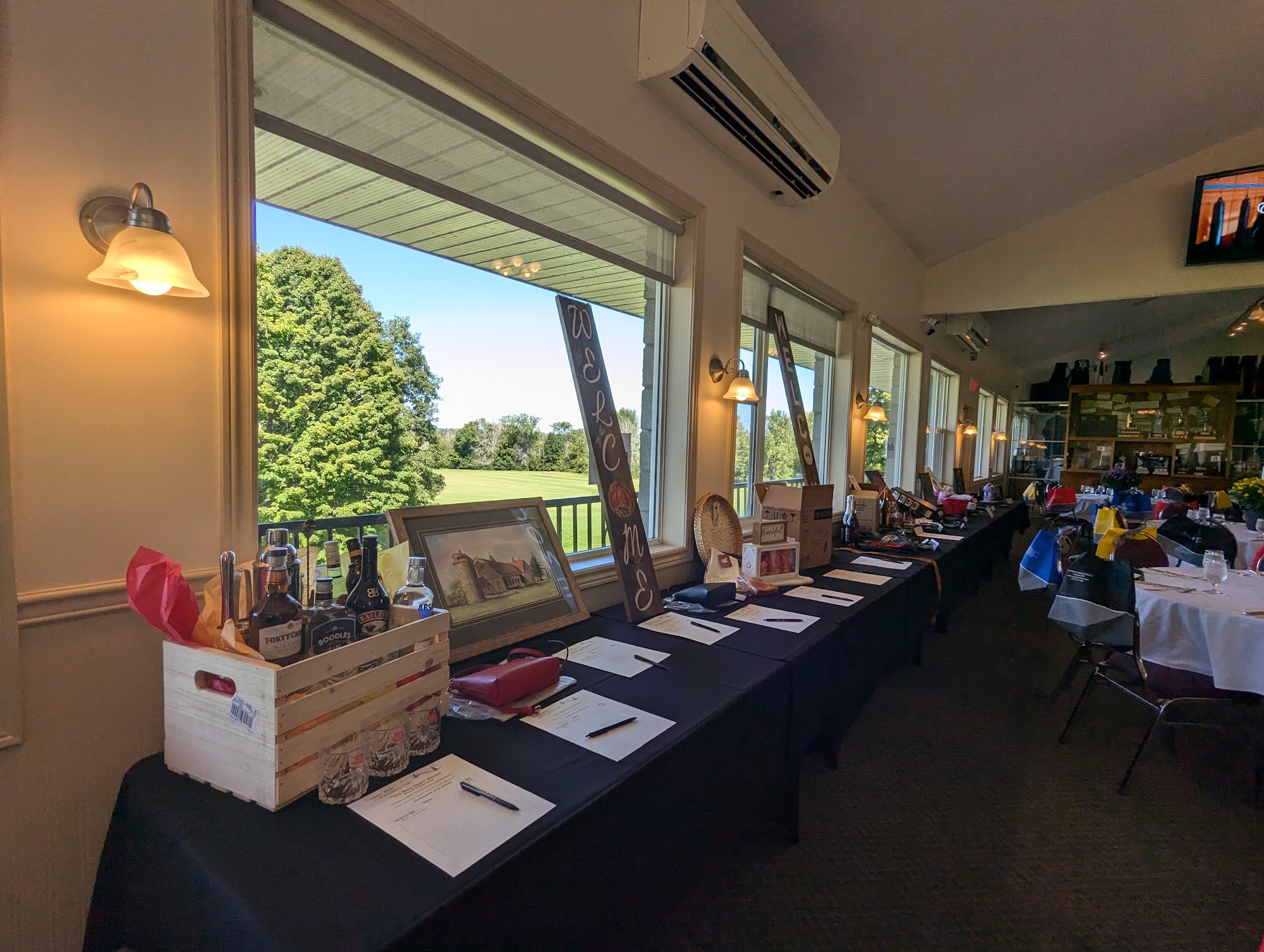Tournament prize and registration table