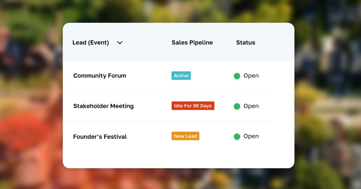 Capture leads and initiate outreach screen