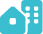 blue house and building icon