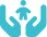 blue hands icon