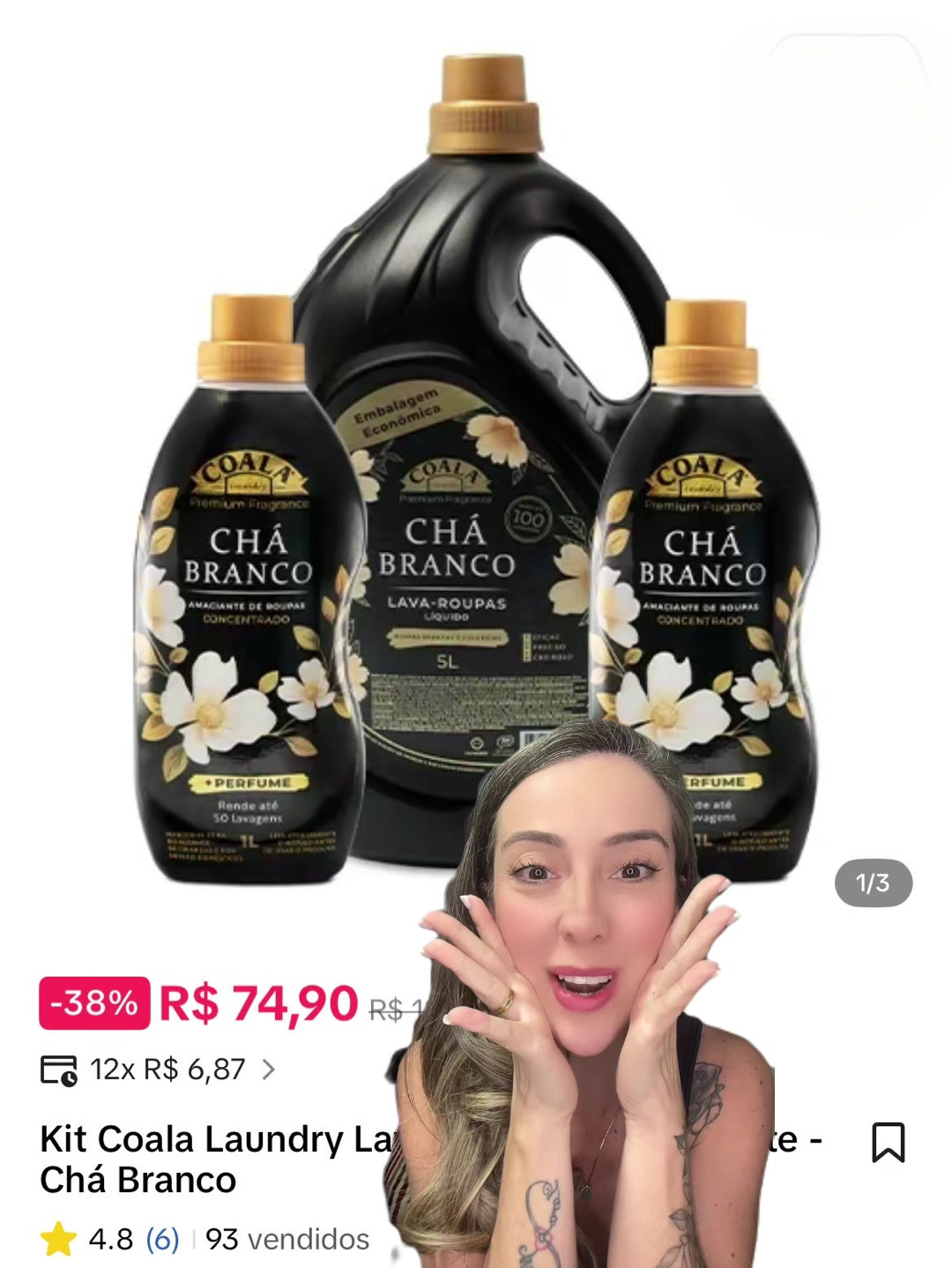 Kit lava-roupas Chá Branco