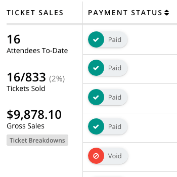 Event Registration and Ticket Sales
