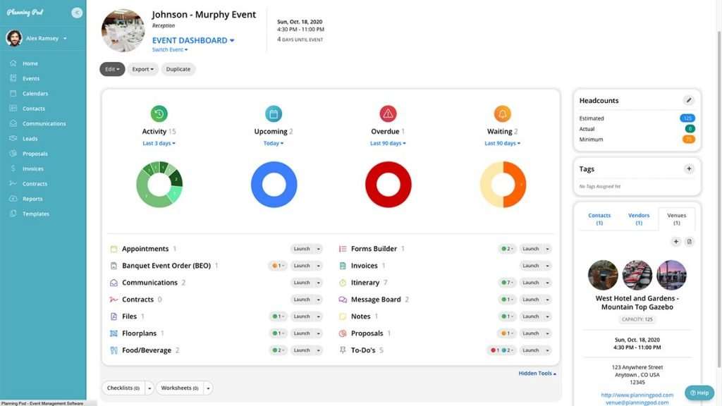 Planning Pod Event Dashboard Tools