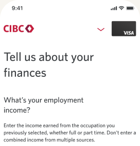 Income management interface