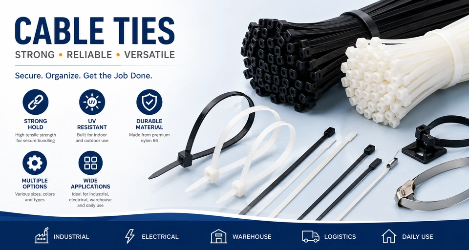 Industrial Cable Ties for Bundling and Warehouse Organization