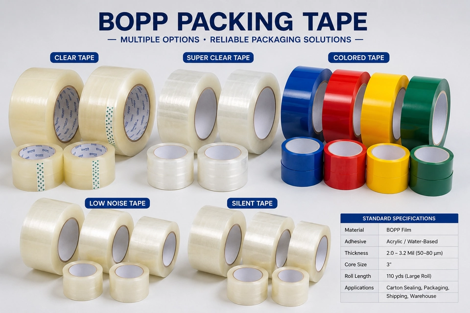 BOPP Packing Tape for Carton Sealing and Export Packaging