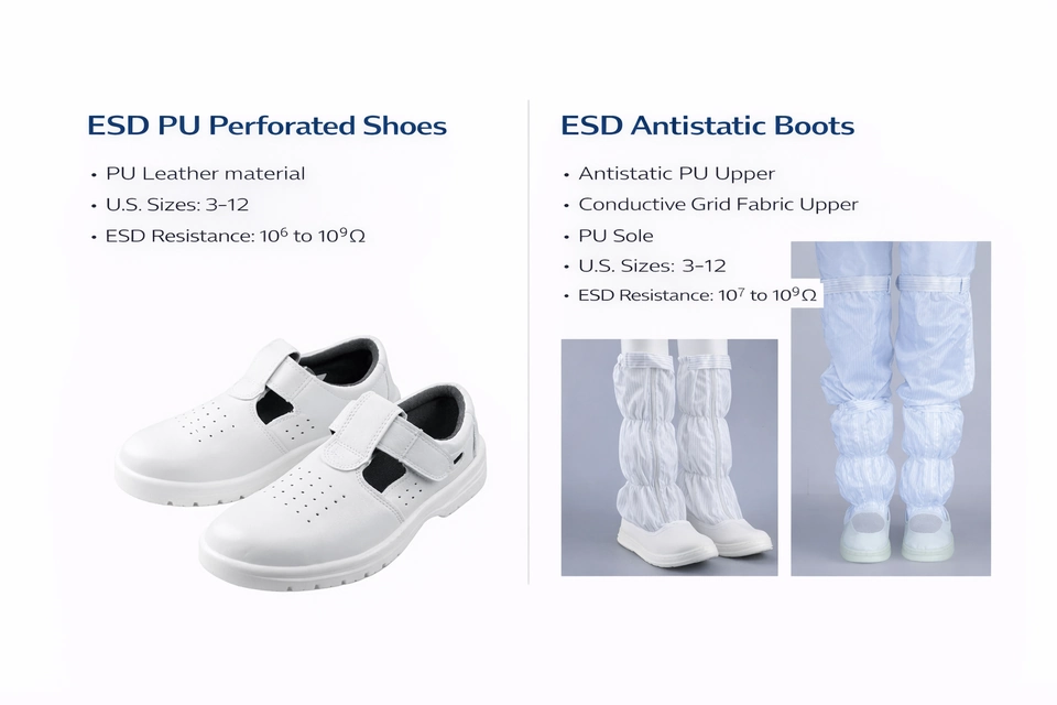 ESD Safety Shoes for Industrial Static Control