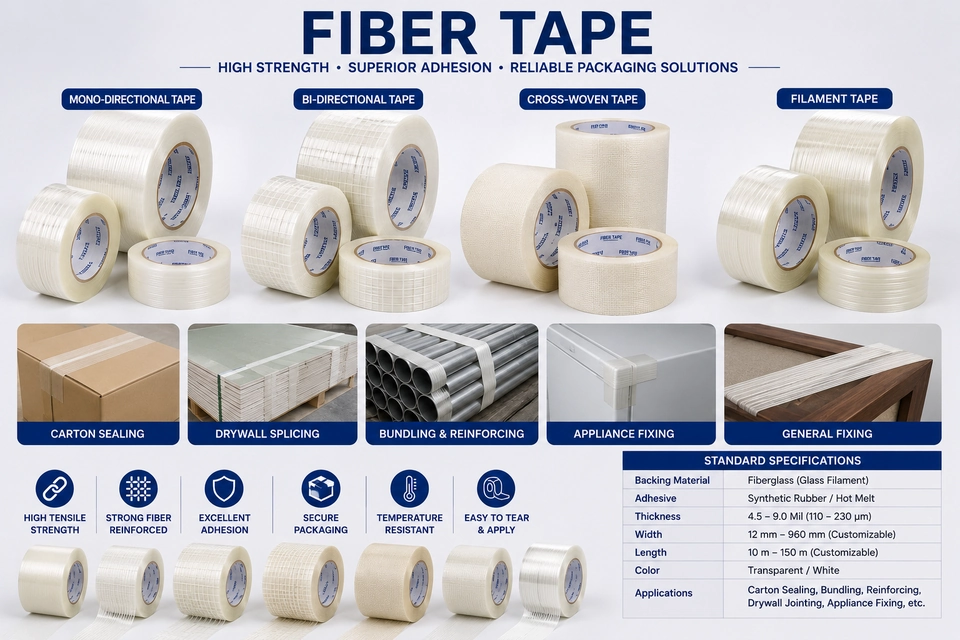 Filament Tape for Heavy-Duty Packaging and Bundling