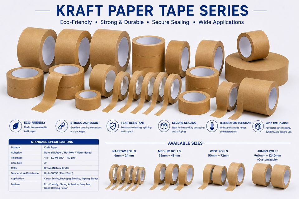 Kraft Paper Tape for Carton Sealing and Export Packaging
