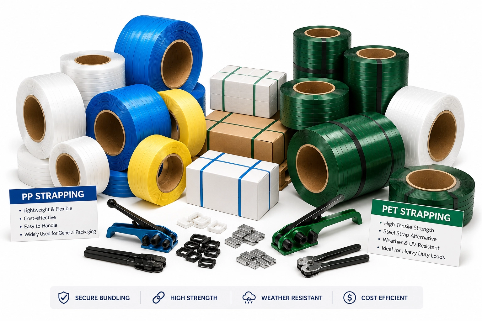 PP and PET Strapping for Pallet Securing and Load Stability