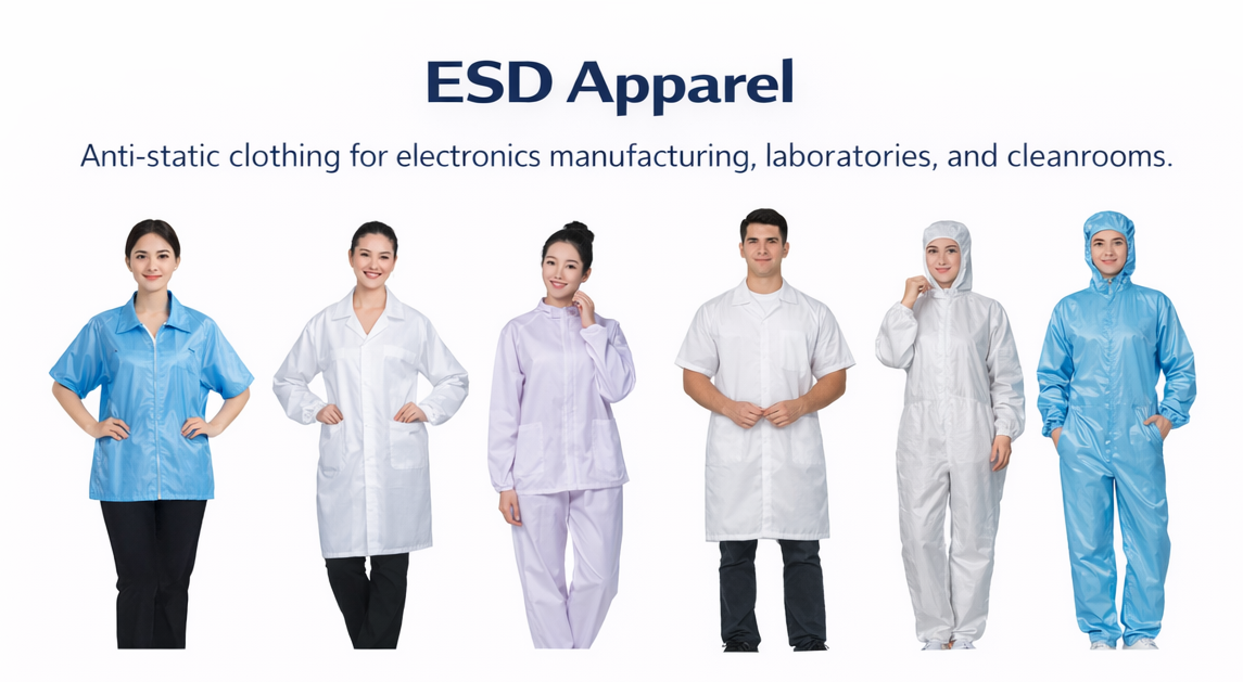 ESD Apparel for Electronics Manufacturing and Static Control