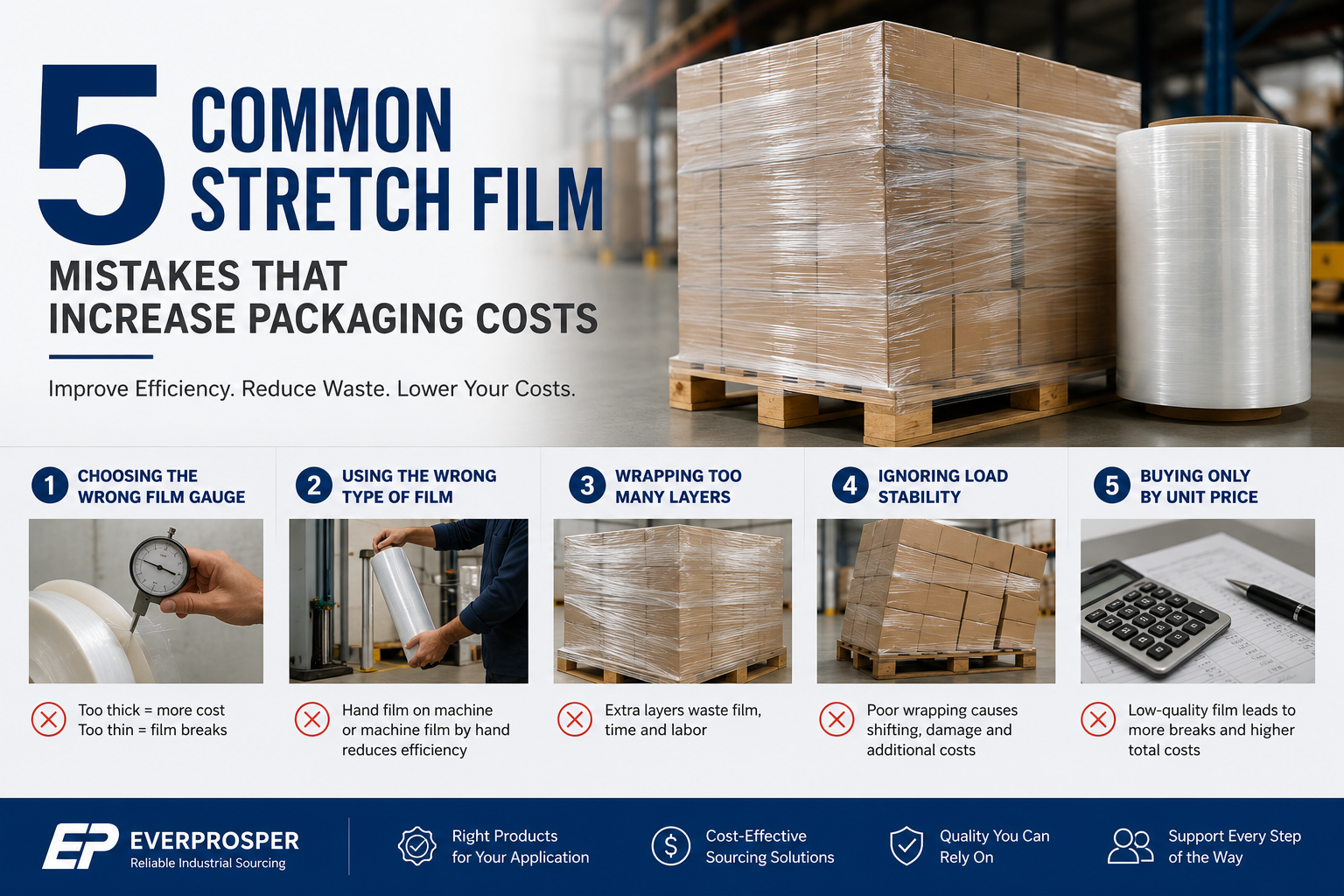 5 Common Stretch Film Mistakes That Increase Packaging Costs