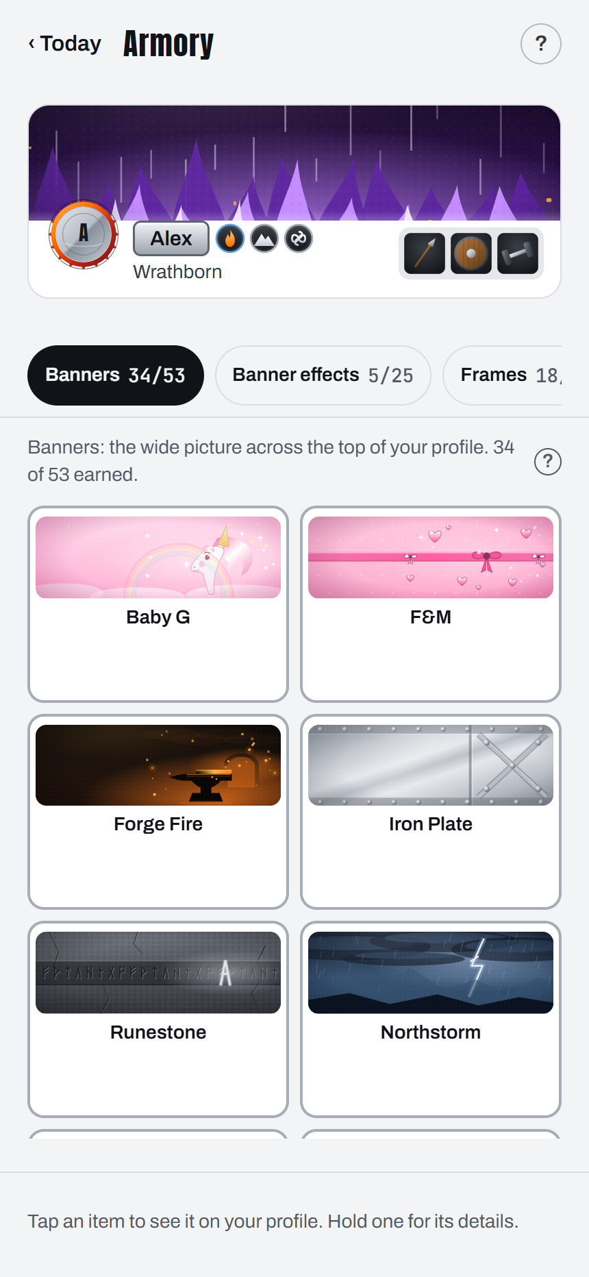 The Armory: banners, effects and frames to earn