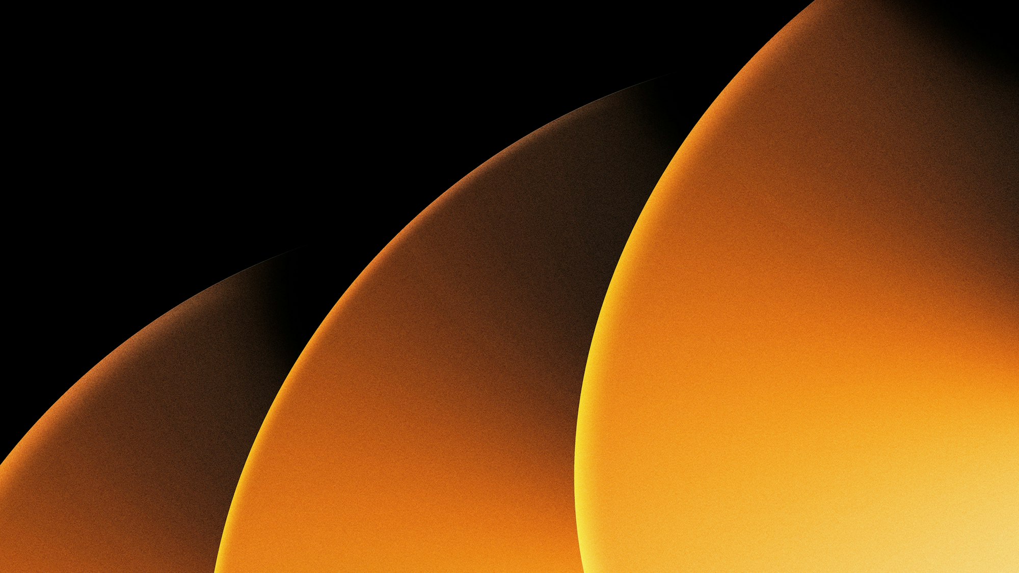Abstract overlapping copper curves against a black background.