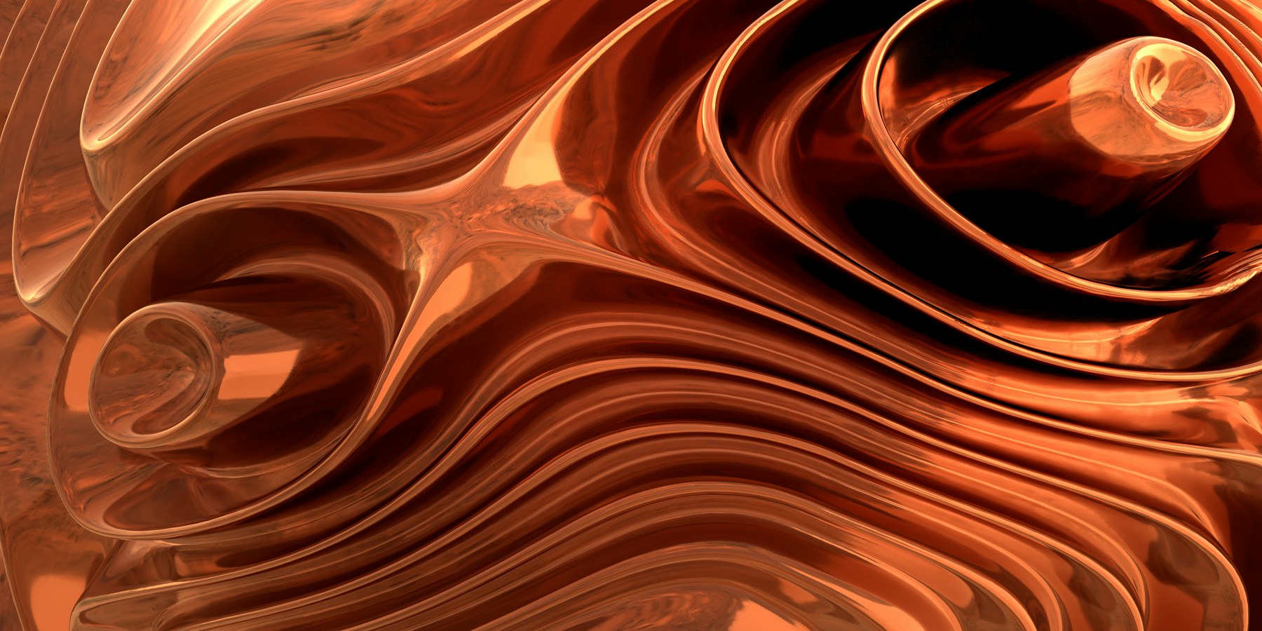 Abstract copper-toned artwork representing Digital Transformation.